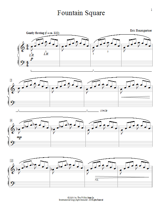 Eric Baumgartner Fountain Square sheet music notes and chords. Download Printable PDF.