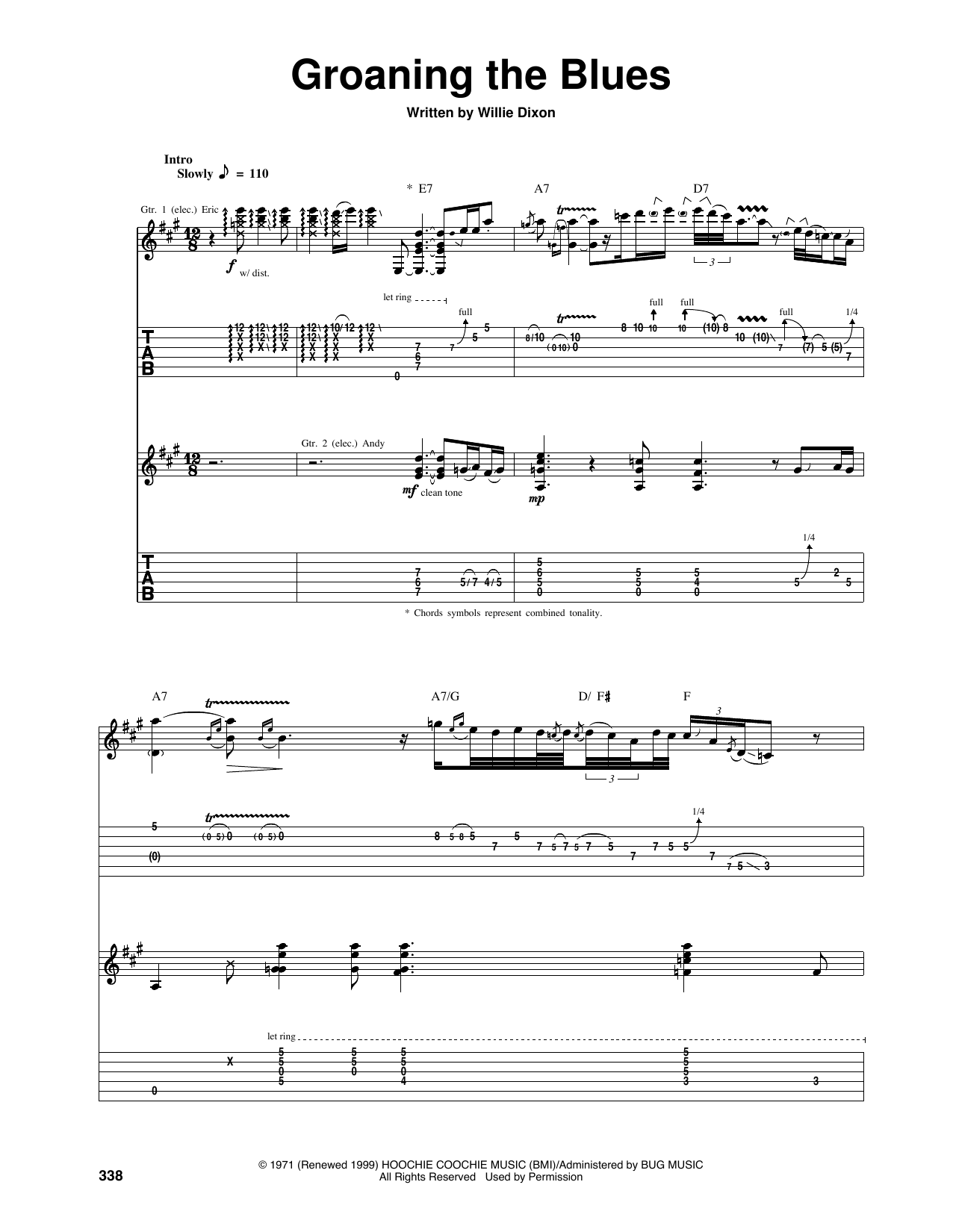 Eric Clapton Groaning The Blues sheet music notes and chords. Download Printable PDF.