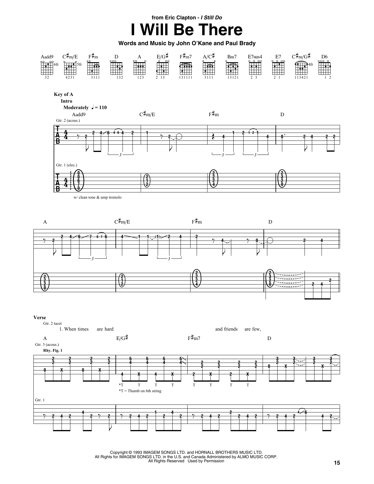 Learn to play Eric Clapton I Will Be There sheet music for Guitar Rhythm Tab in minutes. Price: 5.9900$ Eric Clapton I Will Be There sheet music notes and chords arranged for Guitar Rhythm Tab