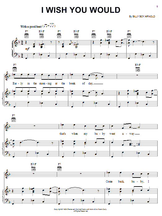 Learn to play Eric Clapton I Wish You Would sheet music for Piano, Vocal & Guitar (Right-Hand Melody) in minutes. Eric Clapton I Wish You Would sheet music notes and chords. Download Printable PDF.