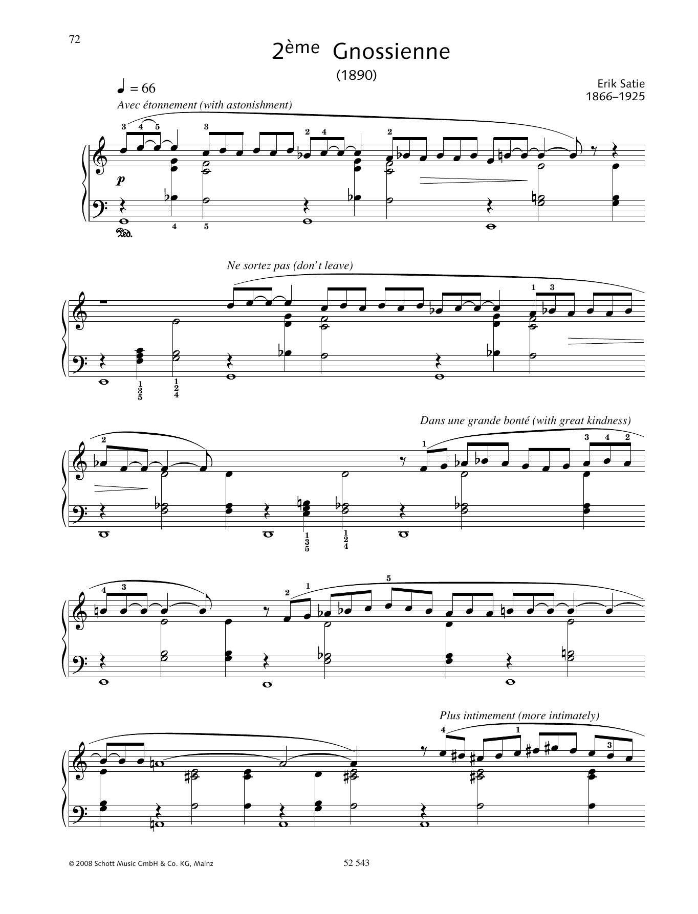 Learn to play Erik Satie 2ème Gnossienne sheet music for Piano Solo in minutes. Price: 6.9900$ Erik Satie 2ème Gnossienne sheet music notes and chords arranged for Piano Solo