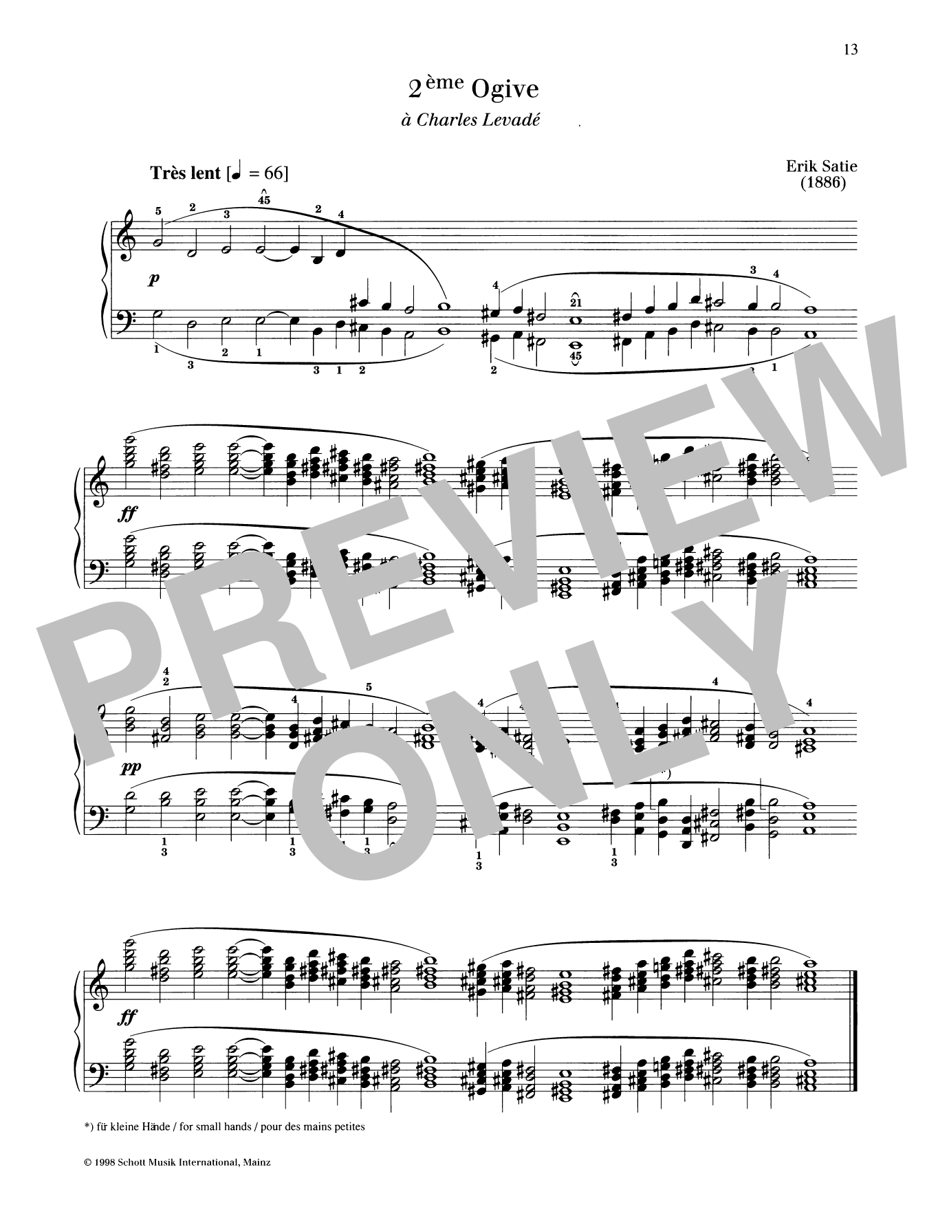 Learn to play Erik Satie 2ème Ogive sheet music for Piano Solo in minutes. Price: 6.9900$ Erik Satie 2ème Ogive sheet music notes and chords arranged for Piano Solo