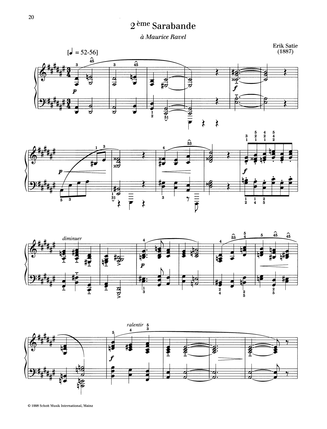 Learn to play Erik Satie 2eme Sarabande sheet music for Piano Solo in minutes. Price: 6.9900$ Erik Satie 2eme Sarabande sheet music notes and chords arranged for Piano Solo