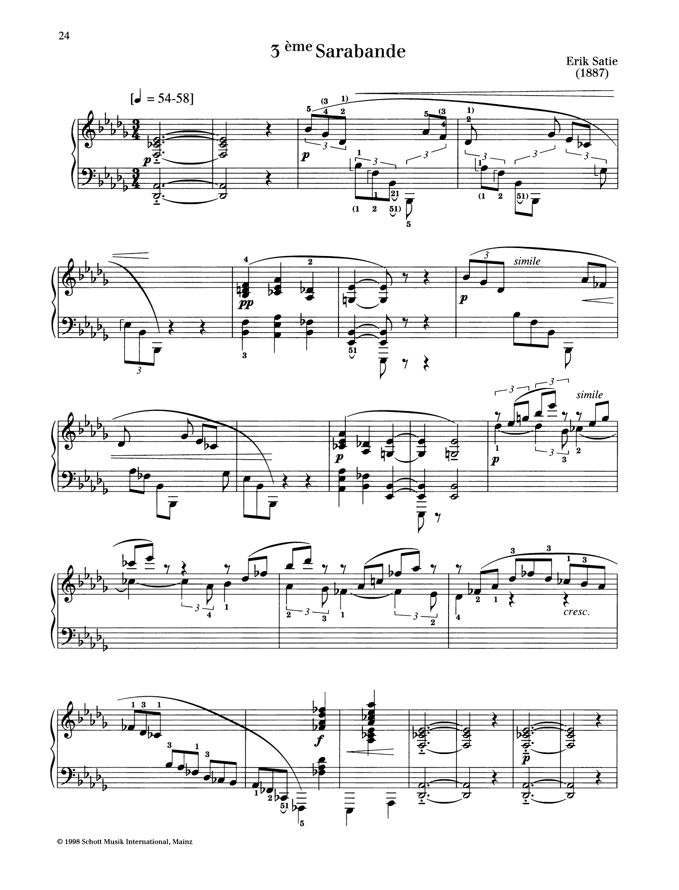Learn to play Erik Satie 3eme Sarabande sheet music for Piano Solo in minutes. Price: 6.9900$ Erik Satie 3eme Sarabande sheet music notes and chords arranged for Piano Solo