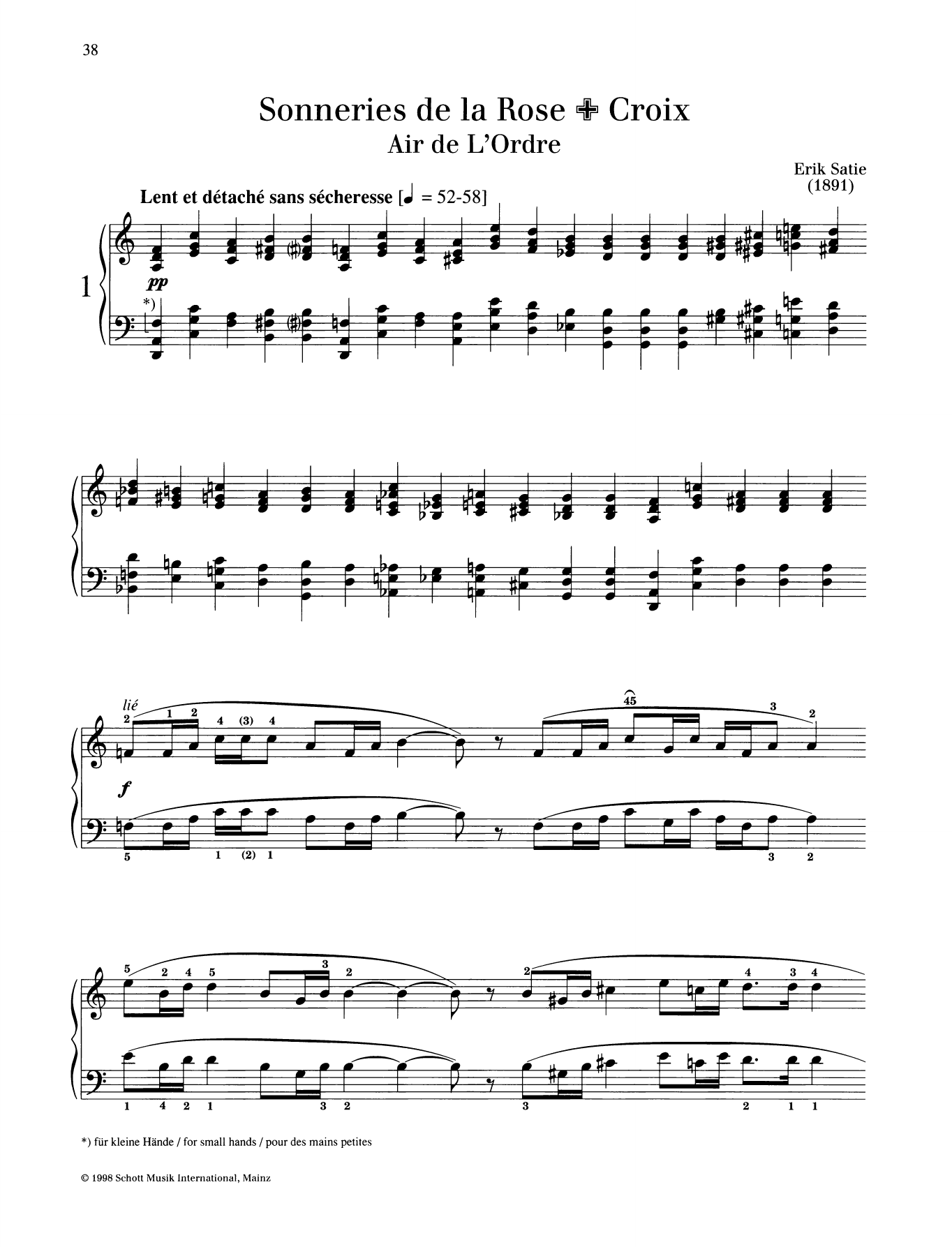 Learn to play Erik Satie Air de L'Ordre sheet music for Piano Solo in minutes. Price: 6.9900$ Erik Satie Air de L'Ordre sheet music notes and chords arranged for Piano Solo