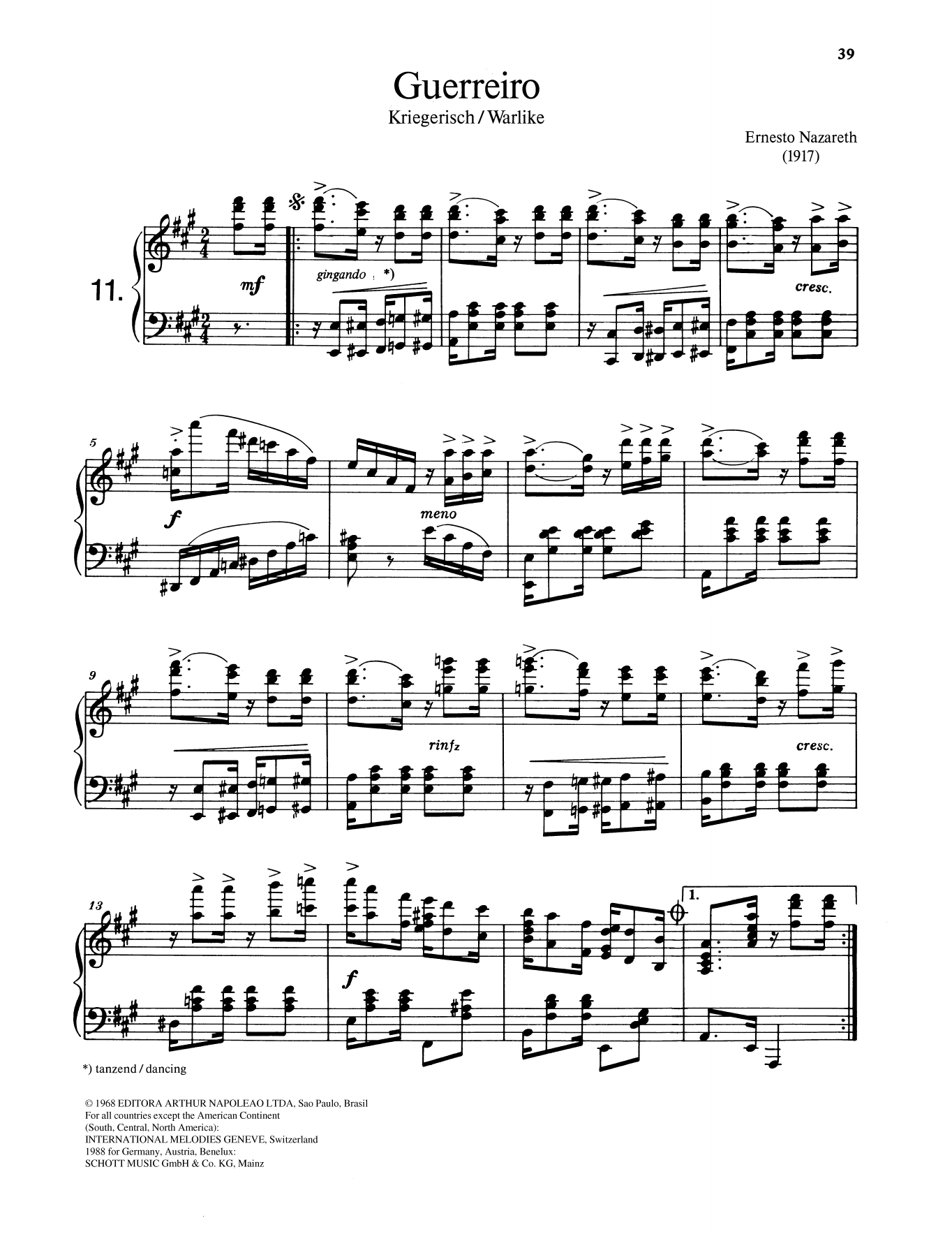 Learn to play Ernesto Nazareth Gurreiro sheet music for Piano Solo in minutes. Price: 6.9900$ Ernesto Nazareth Gurreiro sheet music notes and chords arranged for Piano Solo