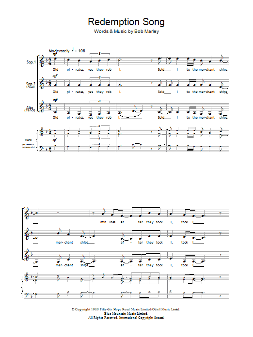 Learn to play Eternal Redemption Song (arr. Barrie Carson Turner) sheet music for SSA Choir in minutes. Price: 3.9900$ Eternal Redemption Song (arr. Barrie Carson Turner) sheet music notes and chords arranged for SSA Choir