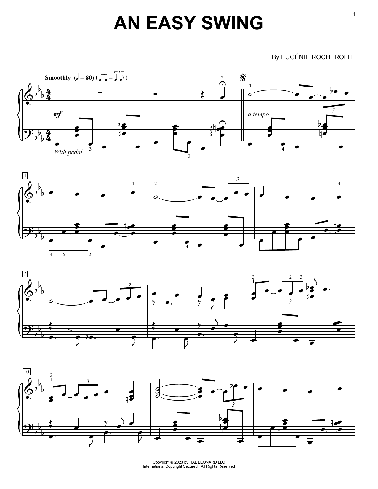 Eugénie Rocherolle An Easy Swing sheet music notes and chords. Download Printable PDF.