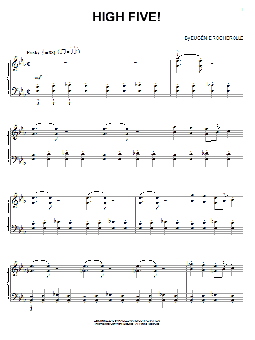 Eugénie Rocherolle High Five! sheet music notes and chords. Download Printable PDF.
