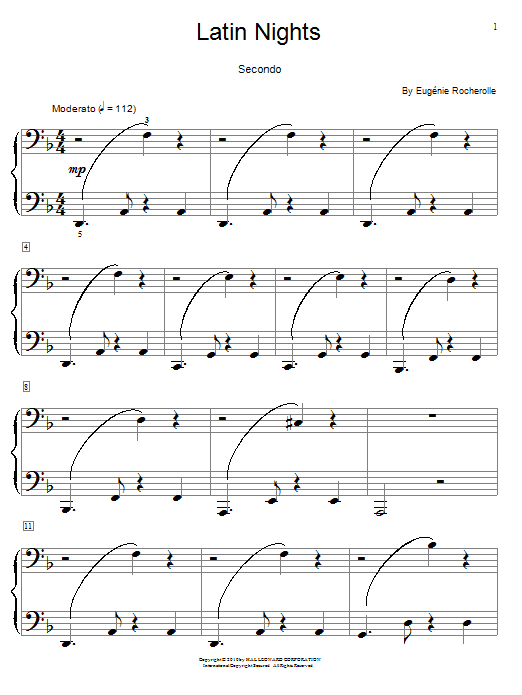 Eugenie Rocherolle Latin Nights sheet music notes and chords. Download Printable PDF.