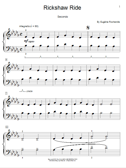 Eugénie Rocherolle Rickshaw Ride sheet music notes and chords. Download Printable PDF.