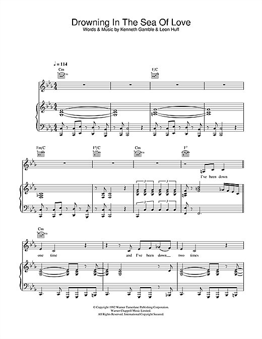 Preview Eva Cassidy Drowning In The Sea Of Love Jazz sheet music, notes and chords for Piano, Vocal & Guitar, SKU: 26693 sheet music, piano notes, chords, guitar tabs, score, transpose, transcribe, how to play, guide, download, learn, tutorial, progression, song, artist, awards, billboard, mtv, vh1, tour, single, album, release