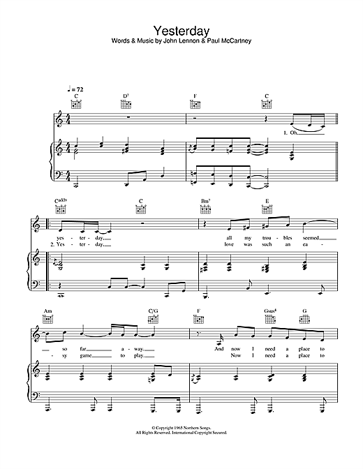 Eva Cassidy Yesterday sheet music notes and chords. Download Printable PDF.