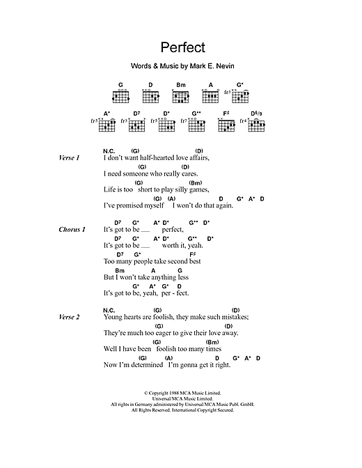 Learn to play Fairground Attraction Perfect sheet music for Piano, Vocal & Guitar (Right-Hand Melody) in minutes. Fairground Attraction Perfect sheet music notes and chords. Download Printable PDF.