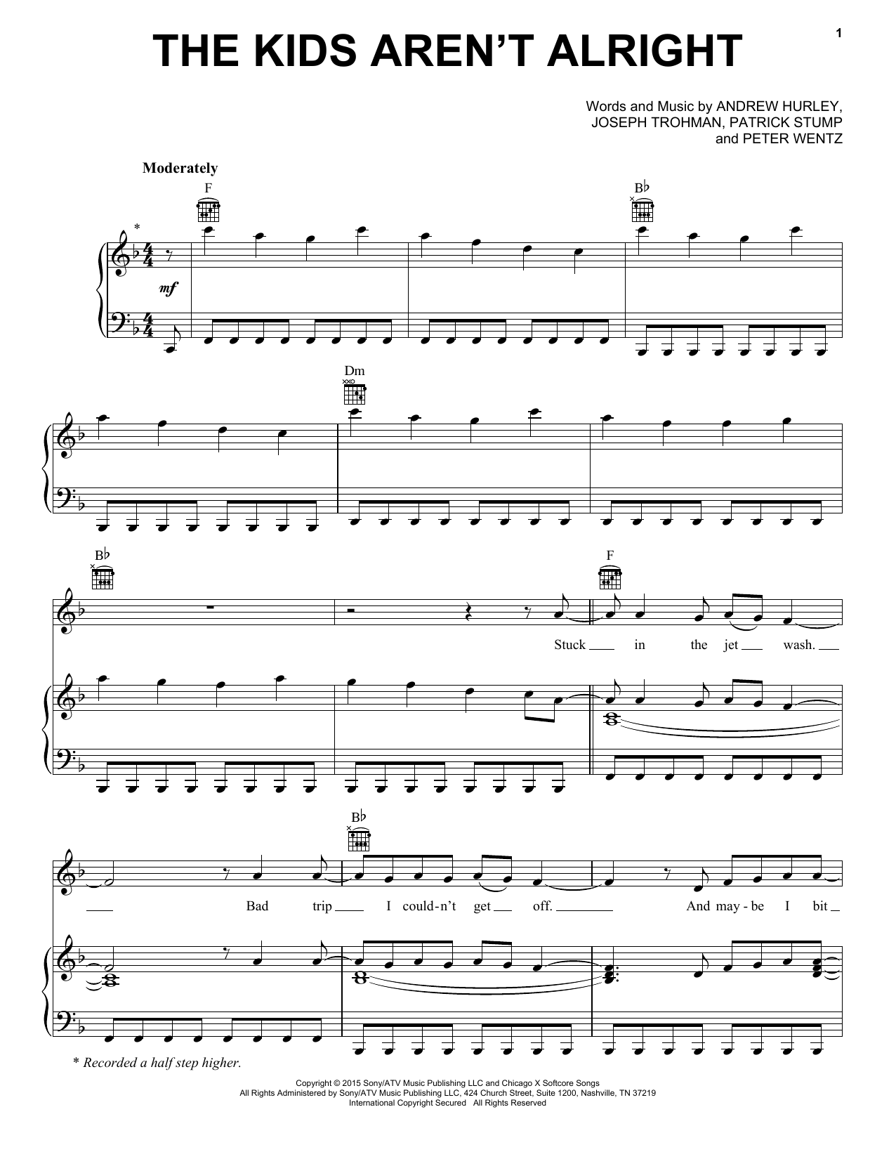 The Offspring The Kids Aren T Alright Sheet Music Pdf Notes Chords Metal Score Easy Guitar Tab Download Printable Sku 65411