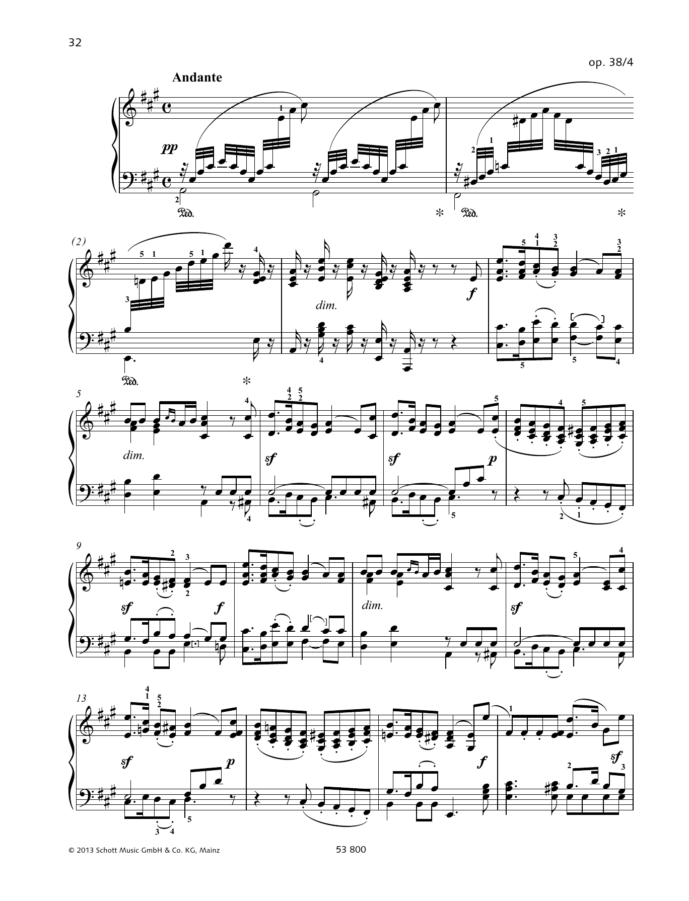 Felix Mendelssohn Bartholdy Andante sheet music notes and chords. Download Printable PDF.