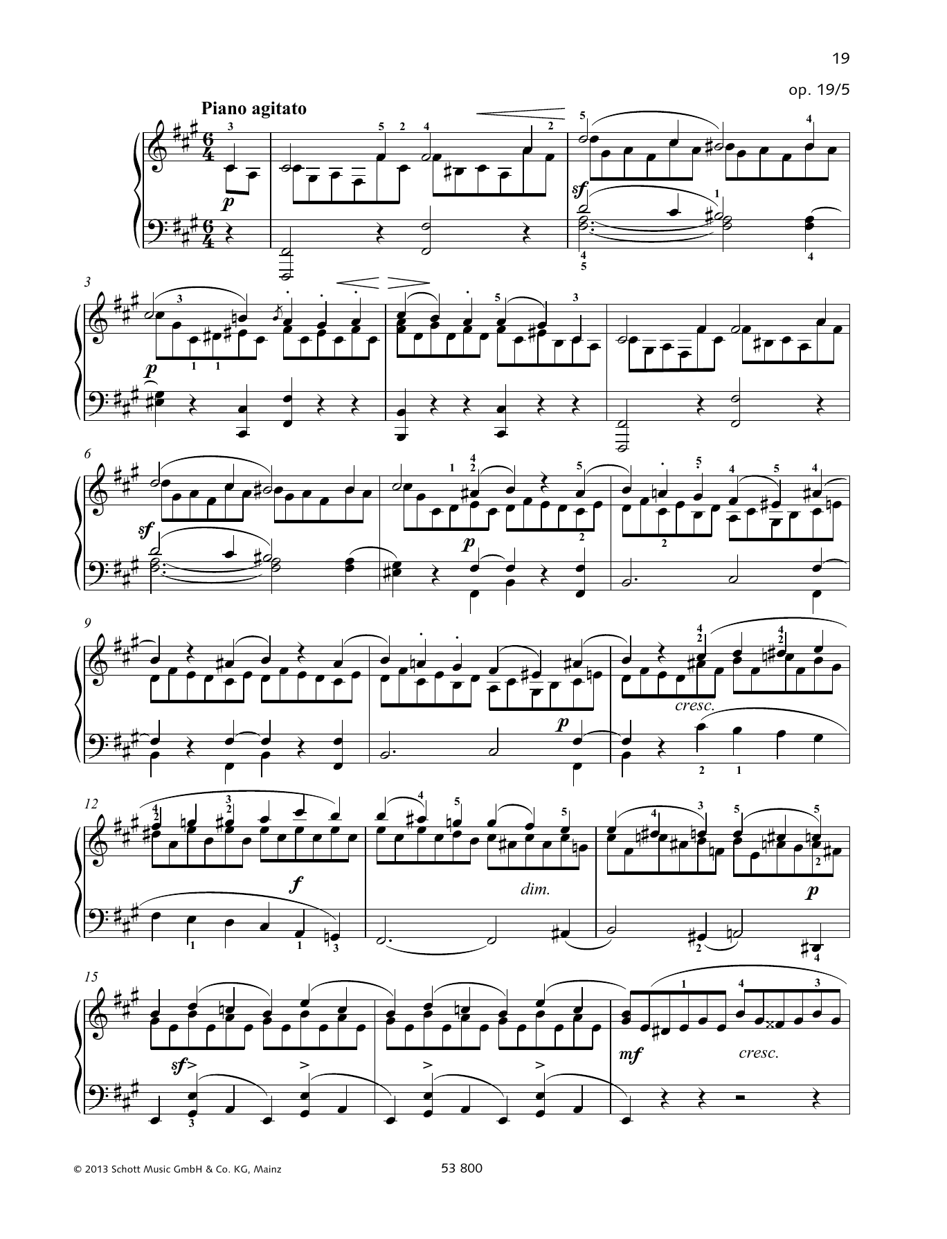 Felix Mendelssohn Bartholdy Piano agitato sheet music notes and chords. Download Printable PDF.