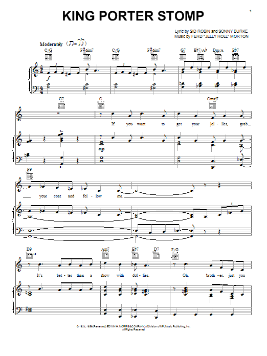 Learn to play Ferdinand 'Jelly Roll' Morton King Porter Stomp sheet music for Piano Solo in minutes. Ferdinand 'Jelly Roll' Morton King Porter Stomp sheet music notes and chords