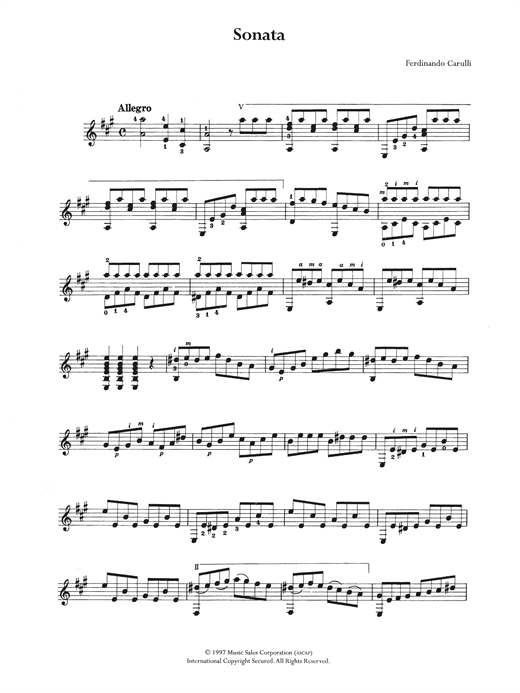 carulli guitar sheet music