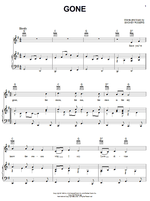 Ferlin Husky Gone sheet music notes and chords. Download Printable PDF.