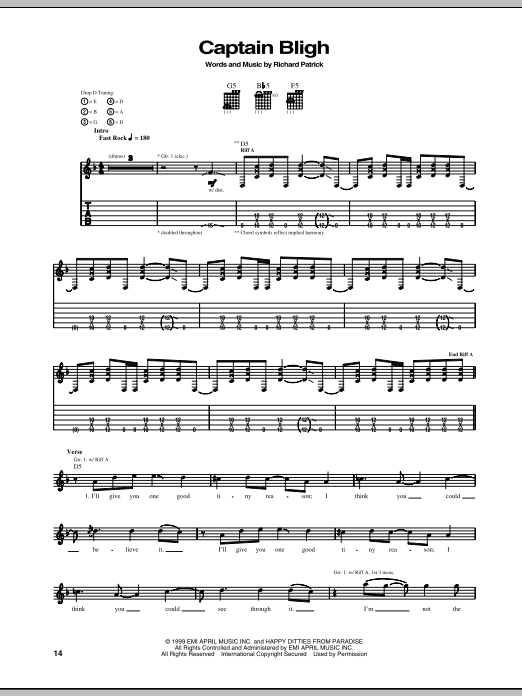 Learn to play Filter Captain Bligh sheet music for Guitar Tab in minutes. Price: 6.9900$ Filter Captain Bligh sheet music notes and chords arranged for Guitar Tab