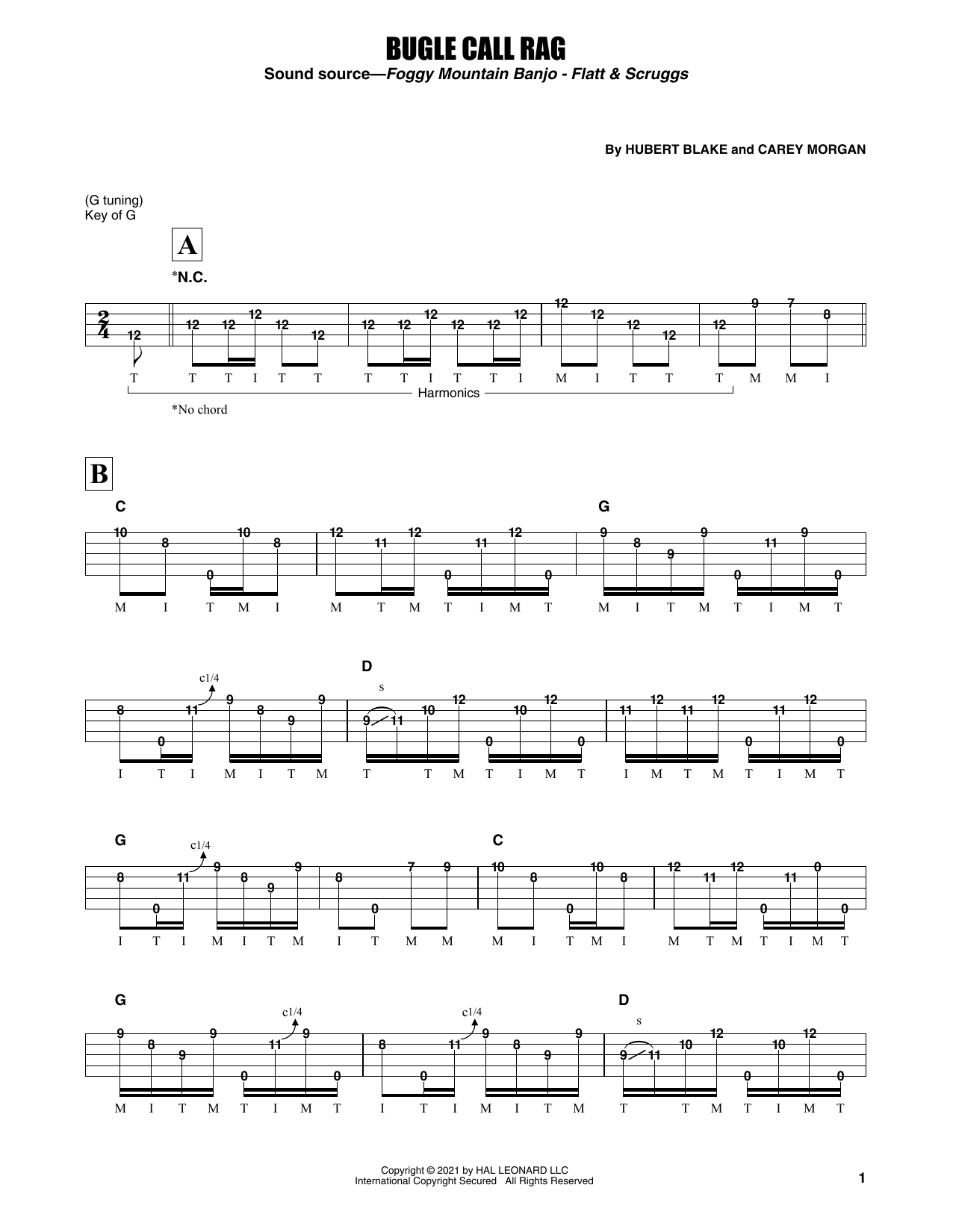 Flatt & Scruggs Bugle Call Rag sheet music notes and chords. Download Printable PDF.