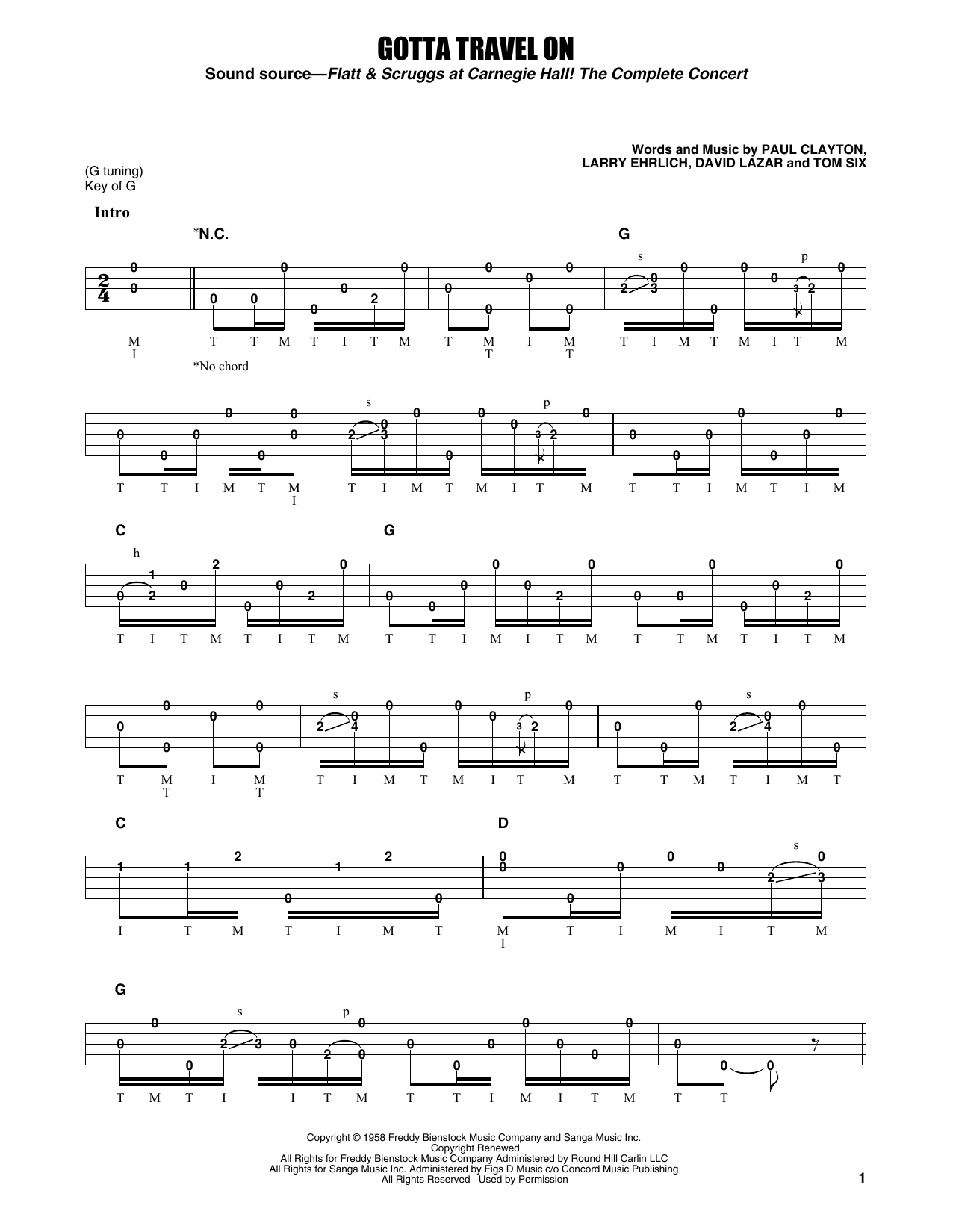 Flatt & Scruggs Gotta Travel On sheet music notes and chords. Download Printable PDF.