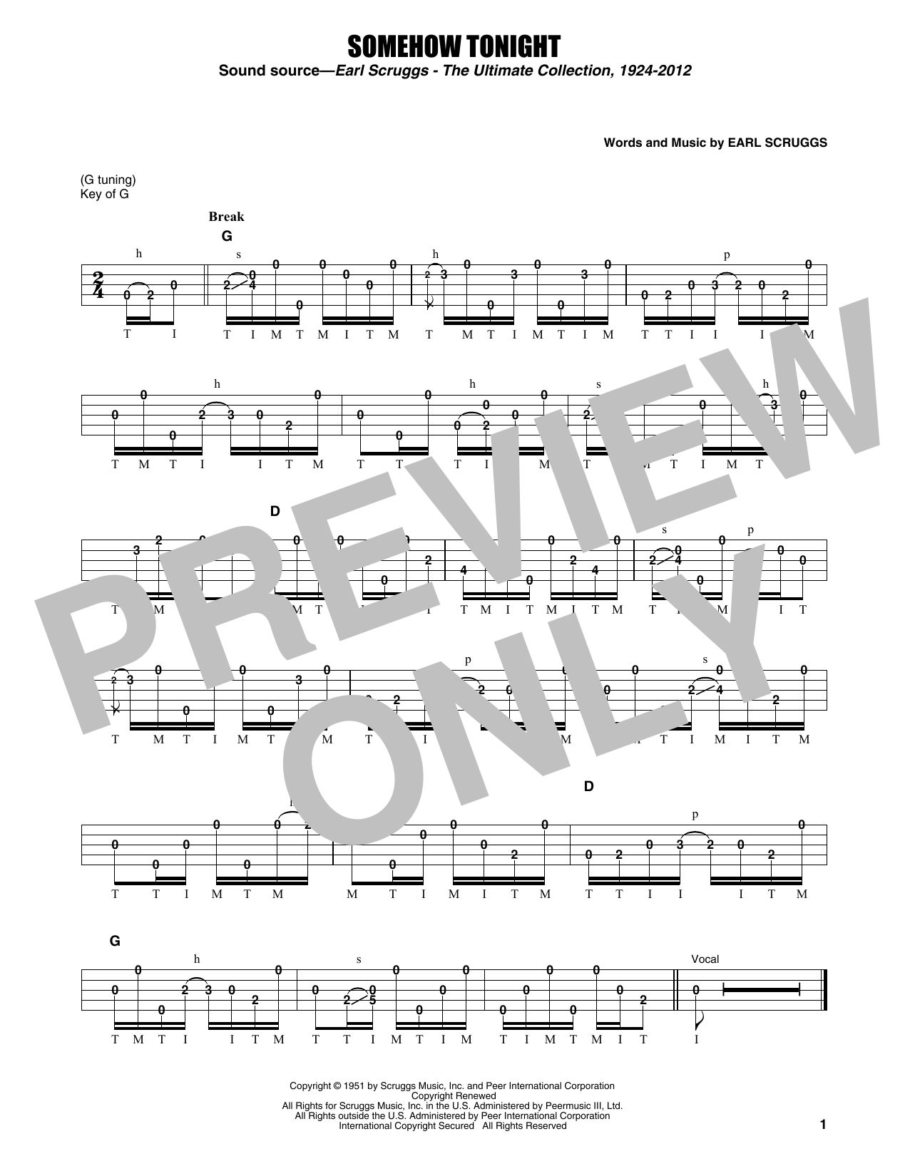 Flatt & Scruggs Somehow Tonight sheet music notes and chords. Download Printable PDF.