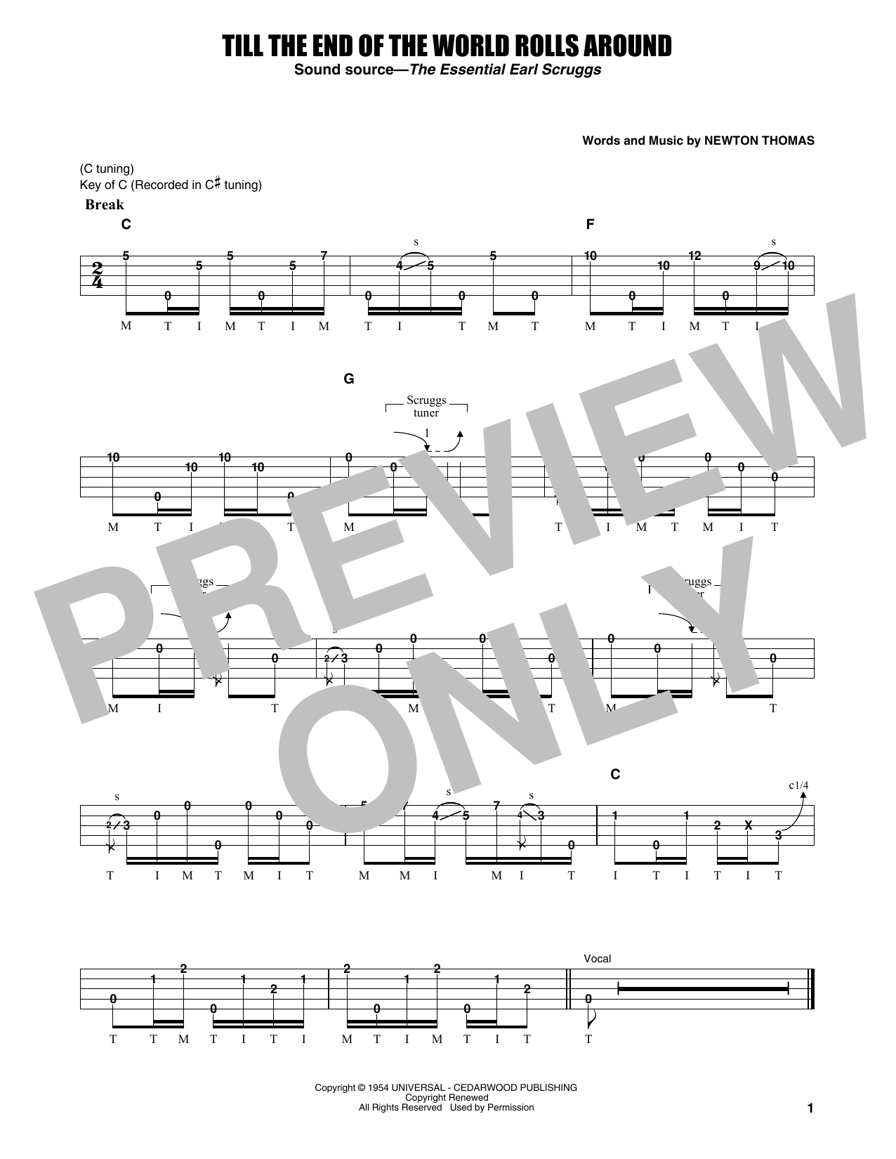 Learn to play Flatt & Scruggs Till The End Of The World Rolls Around sheet music for Banjo Tab in minutes. Price: 7.8900$ Flatt & Scruggs Till The End Of The World Rolls Around sheet music notes and chords arranged for Banjo Tab
