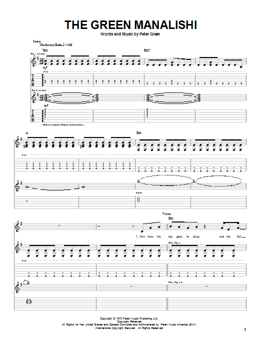 Learn to play Fleetwood Mac The Green Manalishi sheet music for Guitar Tab in minutes. Fleetwood Mac The Green Manalishi sheet music notes and chords. Download Printable PDF.