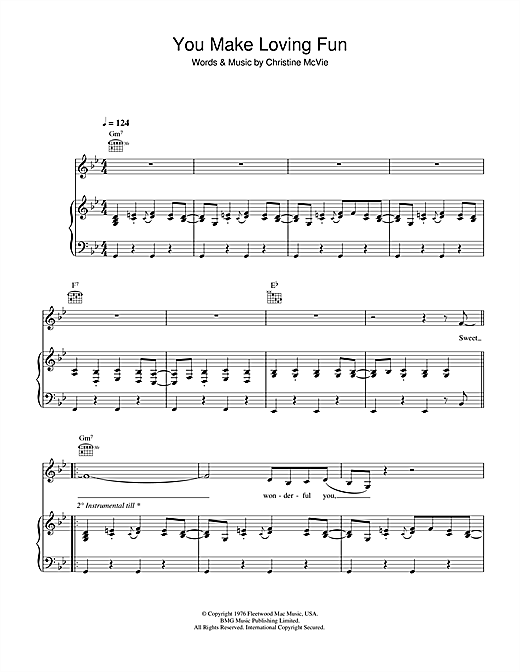 Learn to play Fleetwood Mac You Make Loving Fun sheet music for Guitar Chords/Lyrics in minutes. Fleetwood Mac You Make Loving Fun sheet music notes and chords. Download Printable PDF.