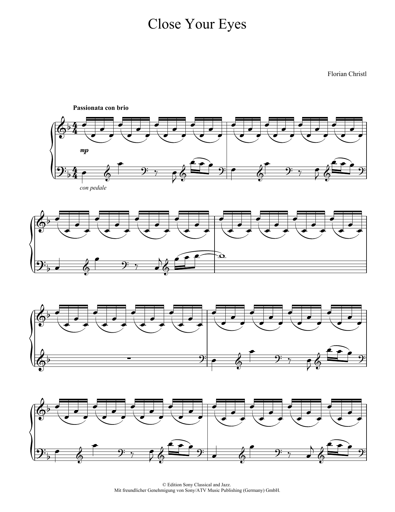 Learn to play Florian Christl Close Your Eyes sheet music for Piano Solo in minutes. Florian Christl Close Your Eyes sheet music notes and chords