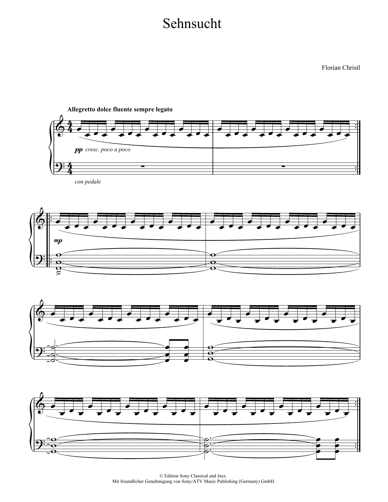 Learn to play Florian Christl Sehnsucht sheet music for Piano Solo in minutes. Florian Christl Sehnsucht sheet music notes and chords