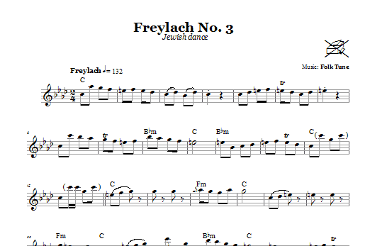Learn to play Folk Tune Freylach No. 3 (Jewish Dance) sheet music for Lead Sheet / Fake Book in minutes. Price: 5.9900$ Folk Tune Freylach No. 3 (Jewish Dance) sheet music notes and chords arranged for Lead Sheet / Fake Book