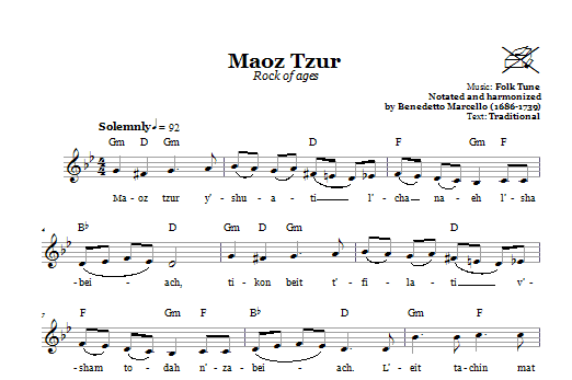 Folk Tune Maoz Tzur Rock Of Ages Sheet Music Pdf Notes Chords Traditional Score Lead Sheet Fake Book Download Printable Sku 66616