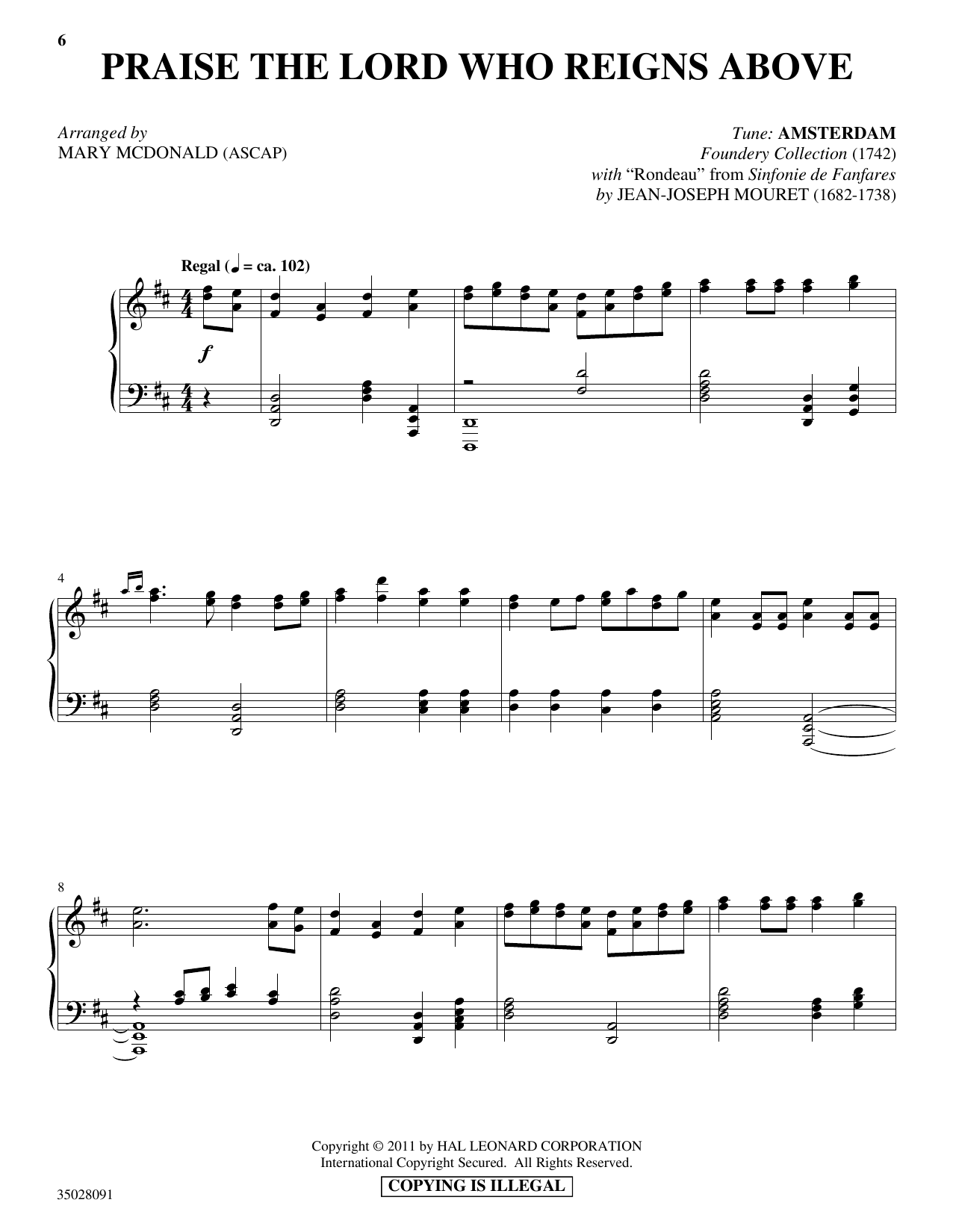 Learn to play Foundery Collection Praise The Lord Who Reigns Above (with Foundery Collection Praise The Lord Who Reigns Above (with