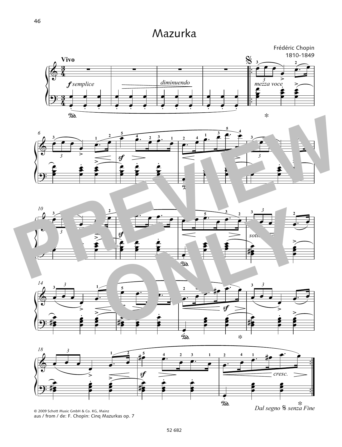 Learn to play Frédéric Chopin Mazurka in G major sheet music for Piano Solo in minutes. Price: 6.9900$ Frédéric Chopin Mazurka in G major sheet music notes and chords arranged for Piano Solo