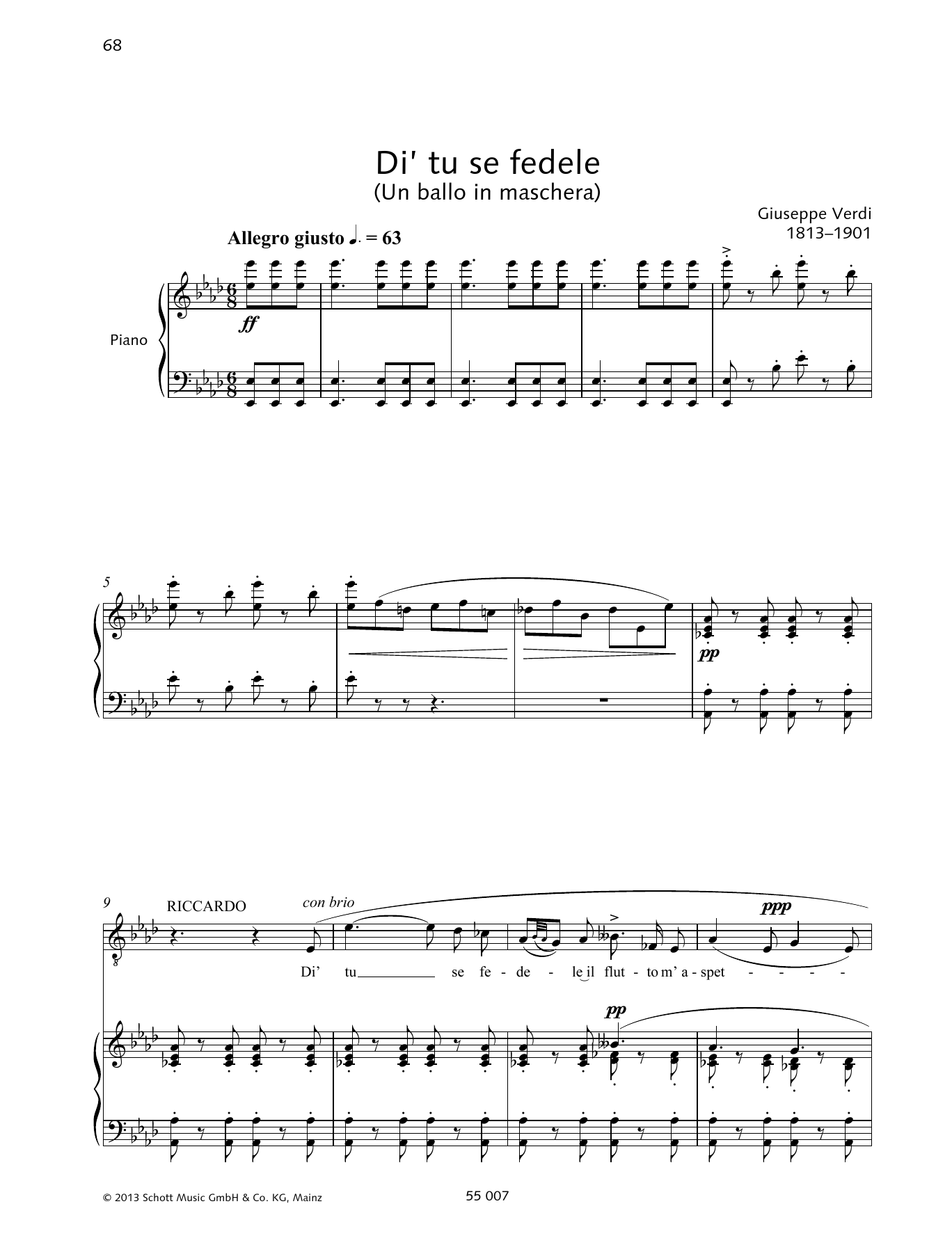 Learn to play Francesca Licciarda Di' tu se fedele sheet music for Piano & Vocal in minutes. Price: 6.9900$ Francesca Licciarda Di' tu se fedele sheet music notes and chords arranged for Piano & Vocal