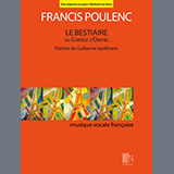 Download or print Francis Poulenc Le Bestiaire ou le Cortège d'Orphée (Low Voice) Sheet Music Printable PDF 8-page score for Classical / arranged Piano & Vocal SKU: 1414113