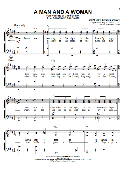 Learn to play Gary Meisner A Man And A Woman (Un Homme Et Une Femme) sheet music for Accordion in minutes. Price: 7.8900$ Gary Meisner A Man And A Woman (Un Homme Et Une Femme) sheet music notes and chords arranged for Accordion