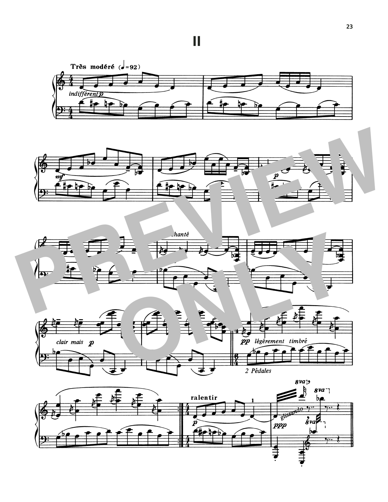 Francis Poulenc Mouvements Perpetuel Two sheet music notes and chords. Download Printable PDF.