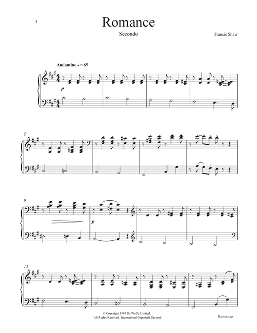 Francis Shaw This Green Land (Romance) sheet music notes and chords. Download Printable PDF.