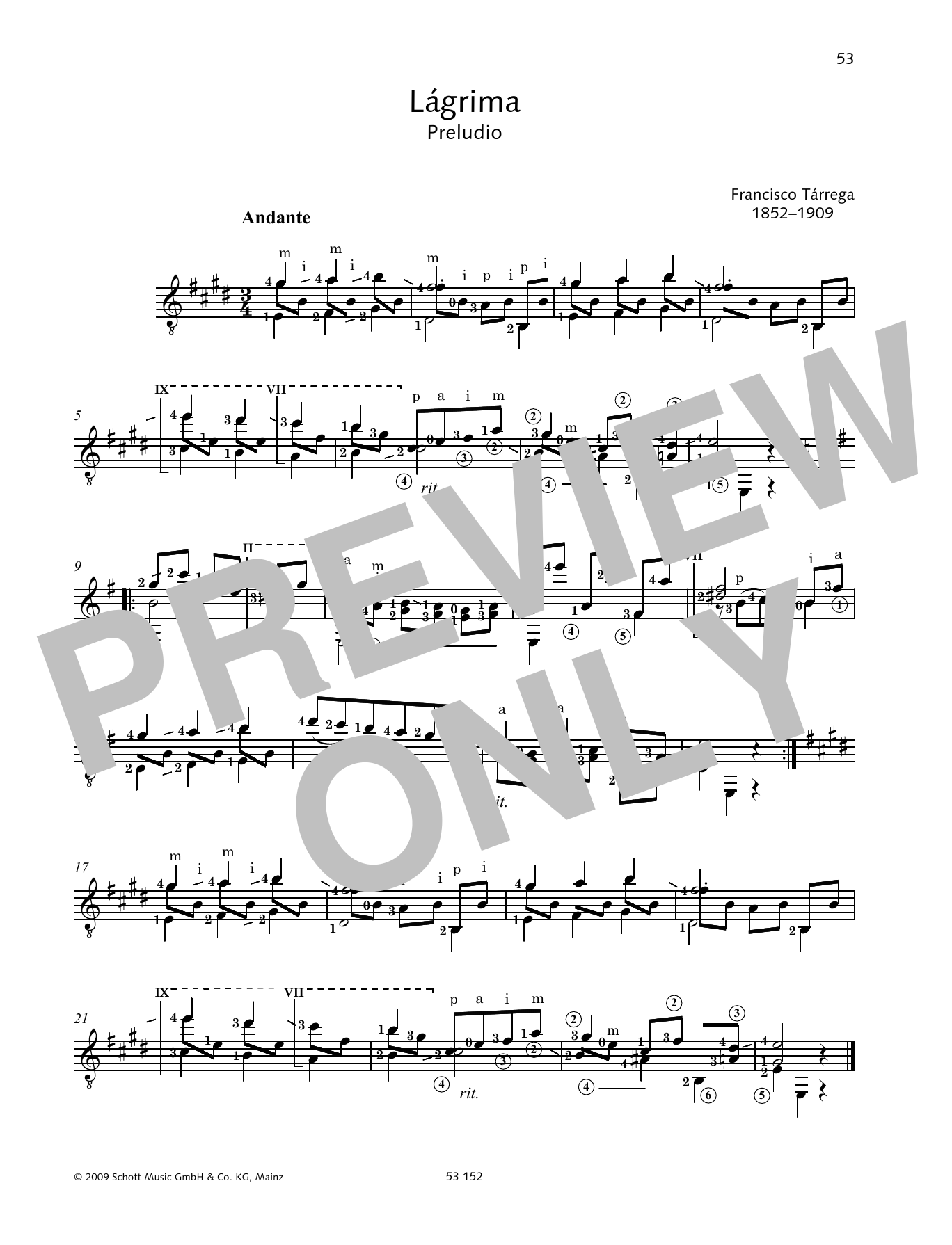 Francisco Tárrega Lšgrima sheet music notes and chords. Download Printable PDF.