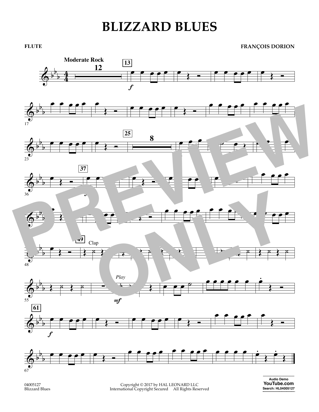 Learn to play Francois Dorion Blizzard Blues - Flute sheet music for Concert Band in minutes. Francois Dorion Blizzard Blues - Flute sheet music notes and chords. Download Printable PDF.