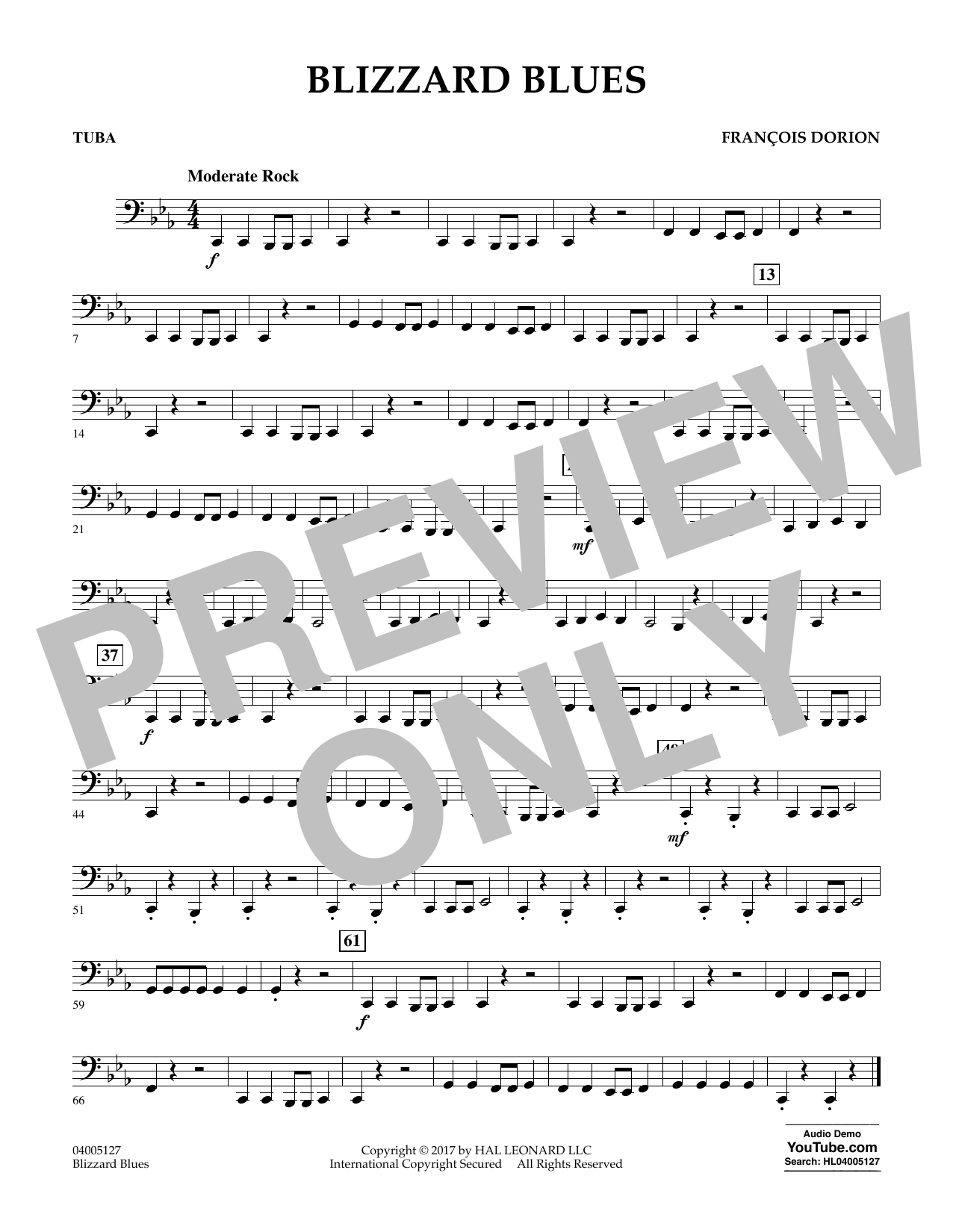 Learn to play Francois Dorion Blizzard Blues - Tuba sheet music for Concert Band in minutes. Francois Dorion Blizzard Blues - Tuba sheet music notes and chords. Download Printable PDF.