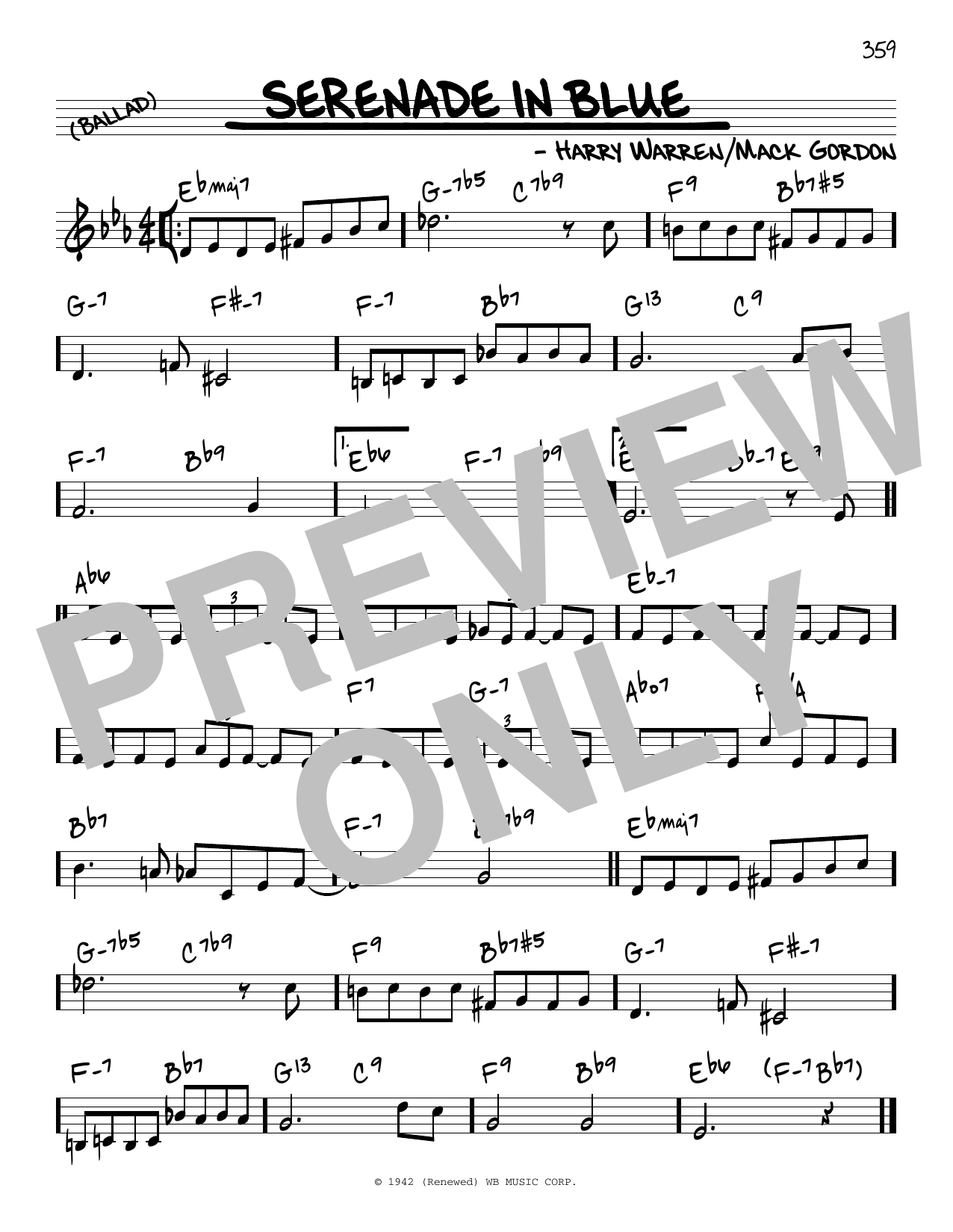 Frank Sinatra Serenade In Blue sheet music notes and chords. Download Printable PDF.