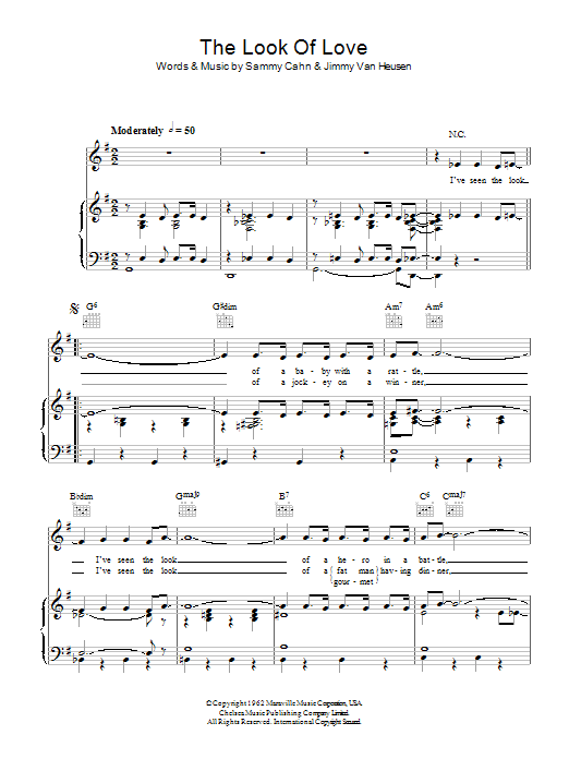 Frank Sinatra The Look Of Love sheet music notes and chords. Download Printable PDF.