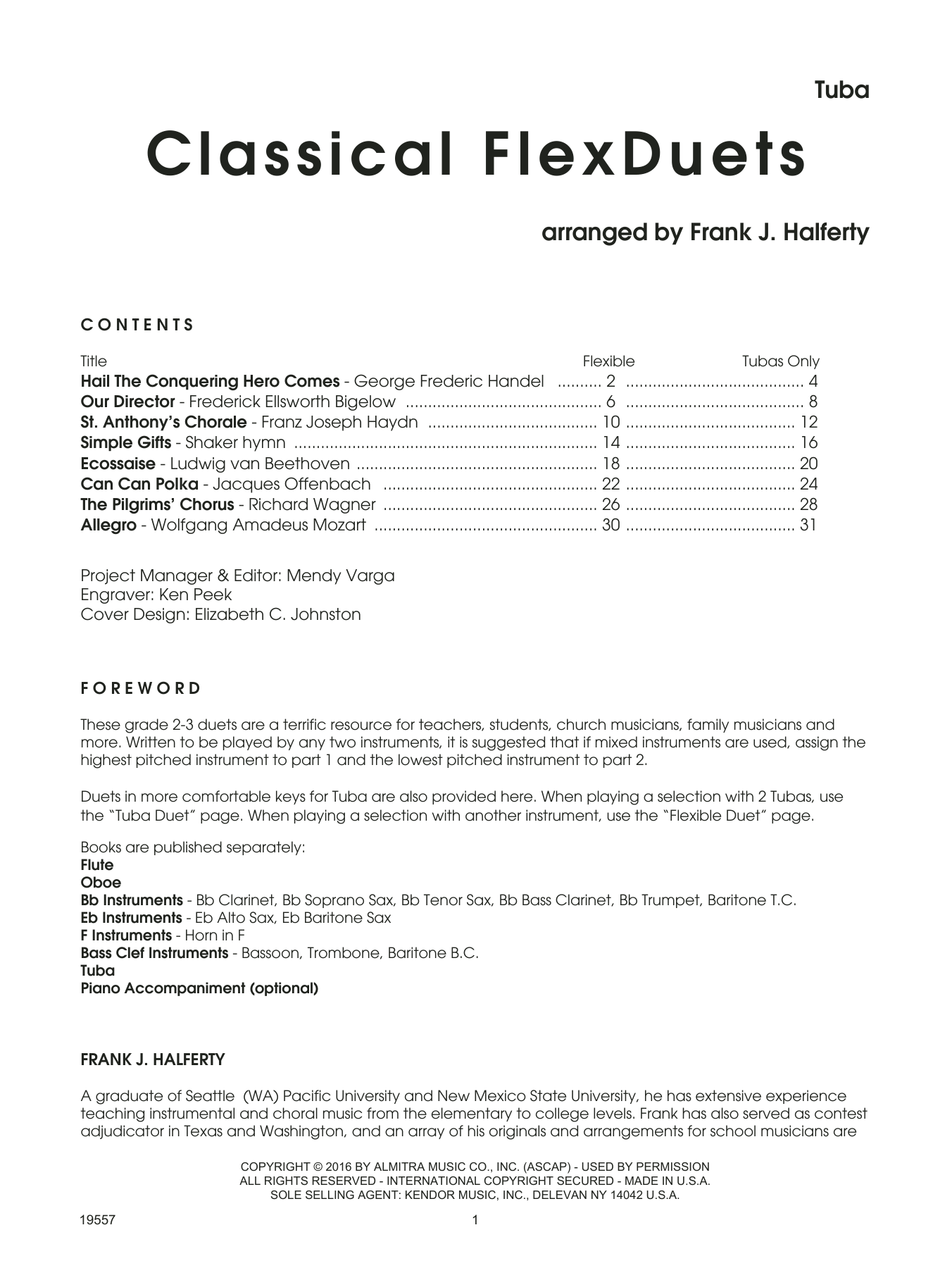 Frank J. Halferty Classical FlexDuets - Tuba sheet music notes and chords. Download Printable PDF.