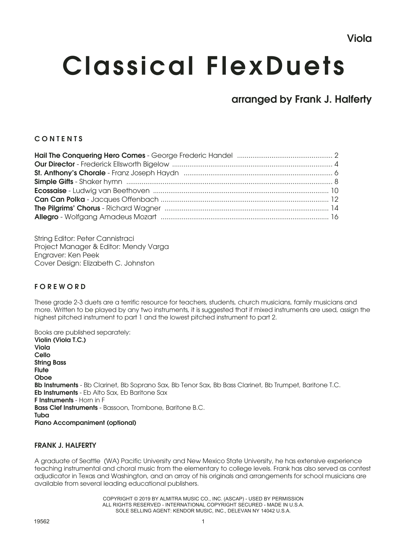 Learn to play Frank J. Halferty Classical Flexduets - Viola sheet music for String Ensemble in minutes. Frank J. Halferty Classical Flexduets - Viola sheet music notes and chords. Download Printable PDF.
