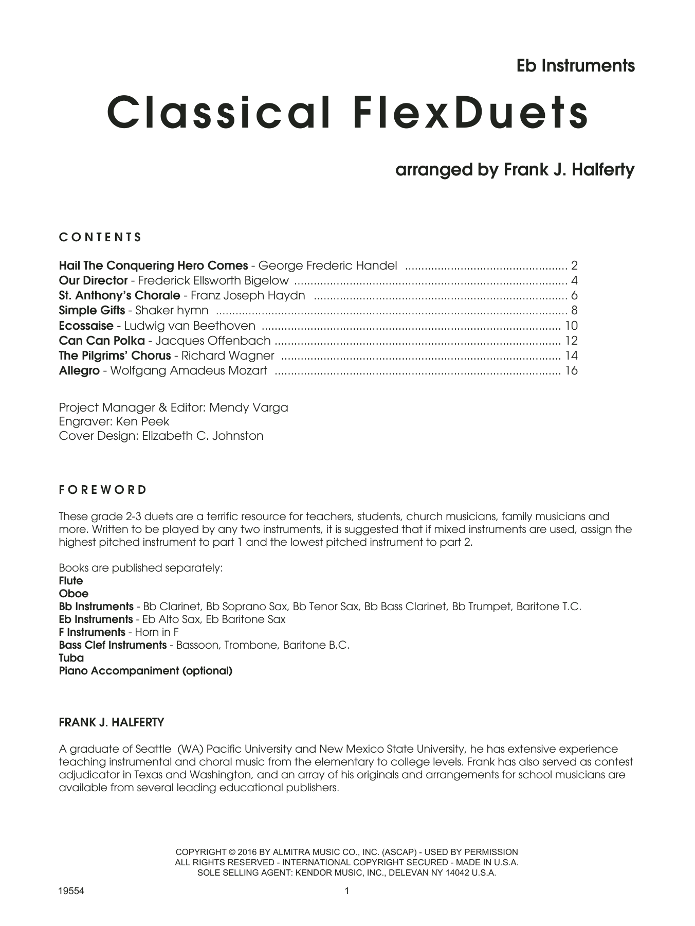 Learn to play Frank J. Halferty Classical FlexDuts - Eb Instruments sheet music for Woodwind Ensemble in minutes. Frank J. Halferty Classical FlexDuts - Eb Instruments sheet music notes and chords. Download Printable PDF.